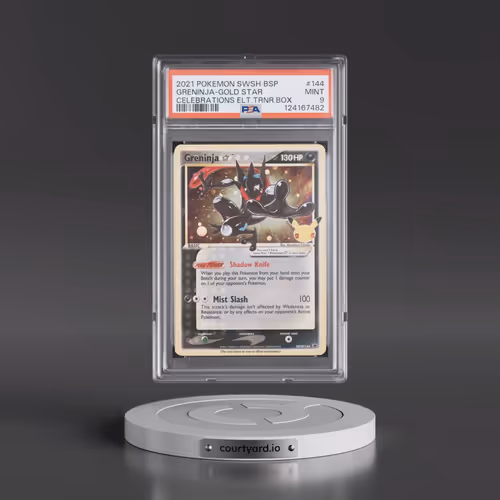 2021 Pokémon Swsh Black Star Promo #144 Greninja-Gold Star - Celebrations Elite Trainer Box (PSA 9 M