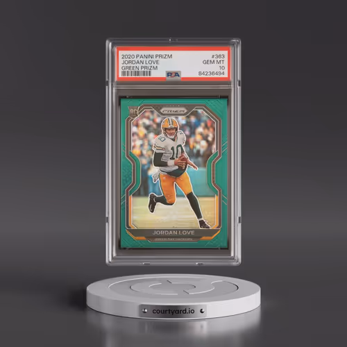 2020 Panini Prizm #363 Jordan Love - Green Prizm (PSA 10 GEM MINT)