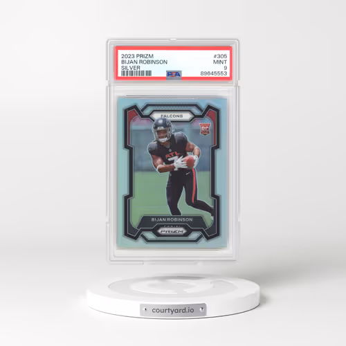 2023 Panini Prizm #305 Bijan Robinson - Silver Prizm (PSA 9 MINT)