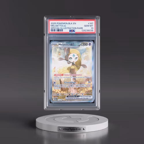 2025 Pokémon Blk EN-Black Bolt #167 Meloetta EX - Holo Special Illustration Rare (PSA 10 GEM MINT)