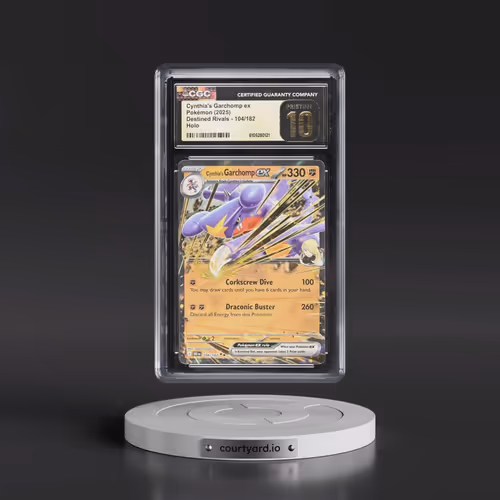 2025 Pokémon Dri EN-Destined Rivals #104 Cynthia's Garchomp EX - Holo (CGC 10 PRISTINE)