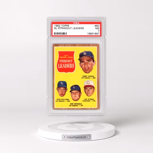 1962 Topps #60 NL Strikeout Leaders (PSA 7 NM)