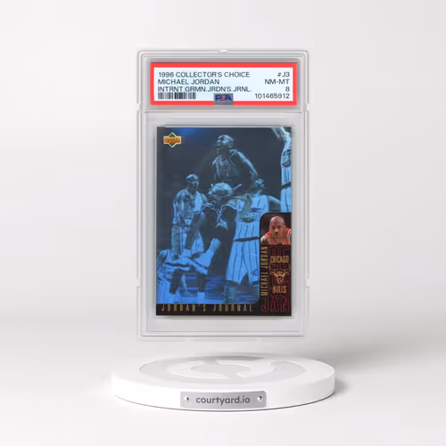 1996 Collector's Choice International German Jordan's Journal #J3 Michael Jordan (PSA 8 NM-MT)