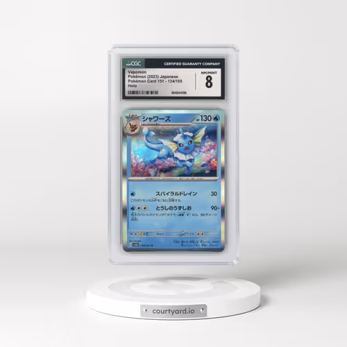 2023 Pokémon Card 151 #134/165 Vaporeon - Holo (CGC 8 NM-MT)