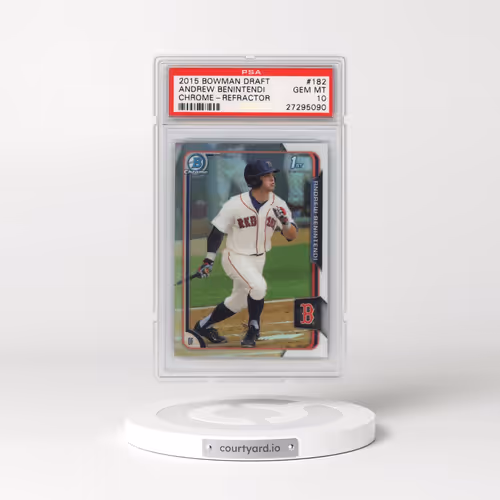 2015 Bowman Draft #182 Andrew Benintendi - Chrome-Refractor (PSA 10 GEM MINT)