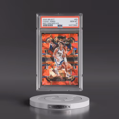 2023 Panini Select #83 Colby Jones - Red Cracked Ice (PSA 10 GEM MINT)