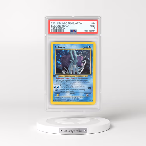2001 Neo Revelation #14 Suicune - 1st Edition Holo (PSA 9 MINT)