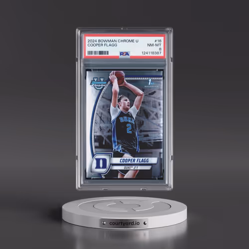 2024 Bowman Chrome University #16 Cooper Flagg (PSA 8 NM-MT)