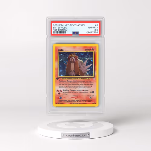 2001 Pokémon Neo Revelation #6 Entei - 1st Edition Holo (PSA 8.5 NM-MT+)