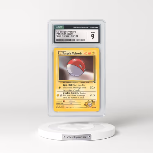 2000 Gym Heroes #84 Lt. Surge's Voltorb (CGC 9 MINT)