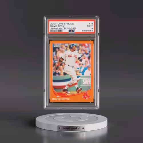 2013 Topps Chrome #79 David Ortiz - Swinging-Orange Refractor (PSA 9 MINT)