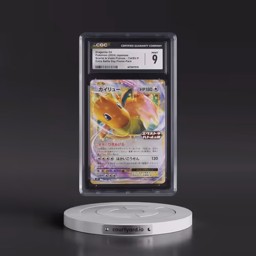 2022 Scarlet & Violet Promos #134/SV-P Dragonite EX - Holo Extra Battle Day Promo Pack (CGC 9 MINT)