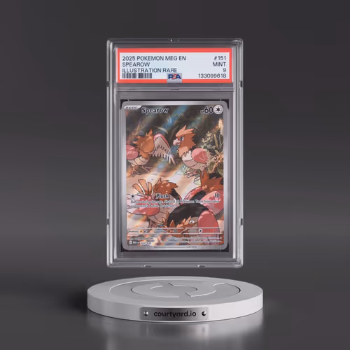 2025 Pokémon Meg EN-Mega Evolution #151 Spearow - Illustration Rare (PSA 9 MINT)