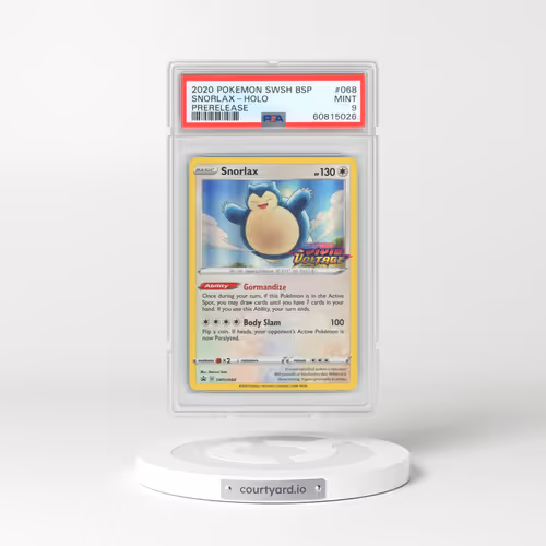 2017 Black Star Promos - Sword & Shield #068 Snorlax - Vivid Voltage Prerelease Promo Holo (PSA 9 MINT)