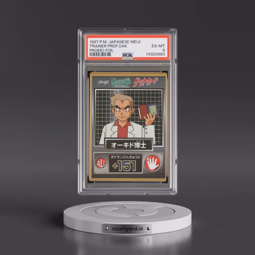 1997 Pokémon Meiji Promo Trainer Professor Oak - Foil (PSA 6 EX-MT)