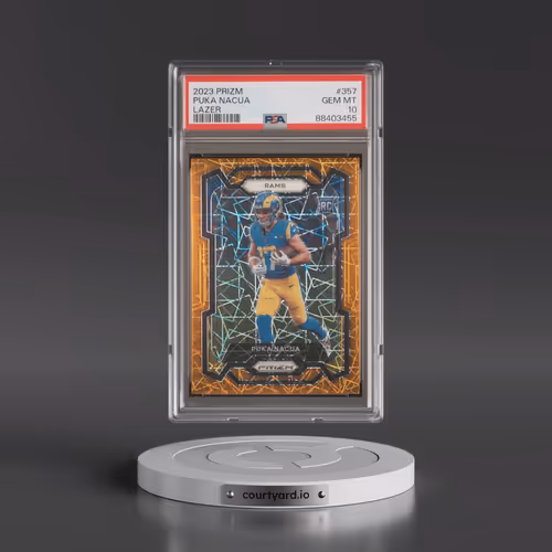 2023 Panini Prizm #357 Puka Nacua - Lazer Prizm (PSA 10 GEM MINT)