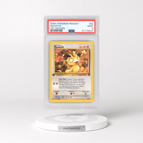 2000 Team Rocket #62 Meowth - 1st Edition (PSA 9 MINT)