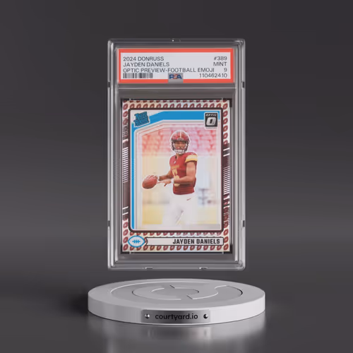 2024 Panini Donruss #389 Jayden Daniels - Optic Preview-Football Emoji (PSA 9 MINT)