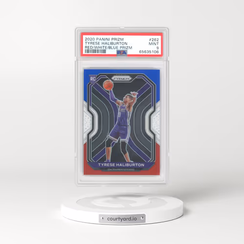 2020 Panini Prizm #262 Tyrese Haliburton - Red/White/Blue Prizm (PSA 9 MINT)