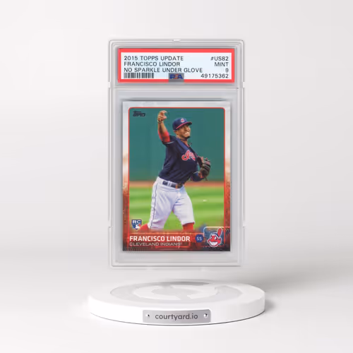 2015 Topps Update #US82 Francisco Lindor - No Sparkle Under Glove (PSA 9 MINT)