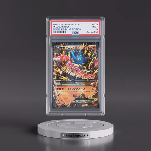 2014 Pokémon XY Rising Fist #053 M Lucario EX - 1st Edition Holo (PSA 9 MINT)