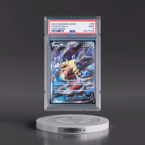 2022 Pokémon Sword & Shield Lost Origin #185 Giratina V - Holo Full Art (PSA 9 MINT)