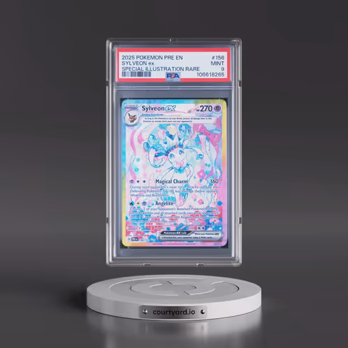 2025 Pokémon Pre EN-Prismatic Evolutions #156 Sylveon EX - Holo Special Illustration Rare (PSA 9 MIN