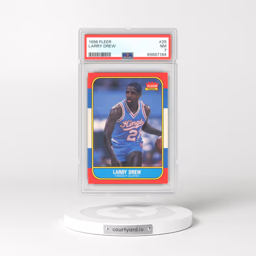 1986 Fleer #25 Larry Drew (PSA 7 NM)