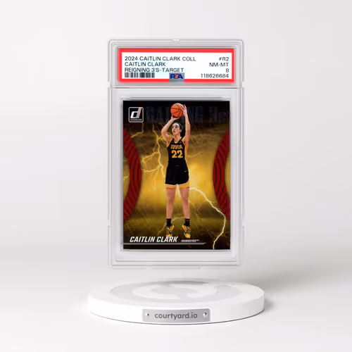 2024 Panini Caitlin Clark Collection Reigning 3's #R2 Caitlin Clark - Target (PSA 8 NM-MT)