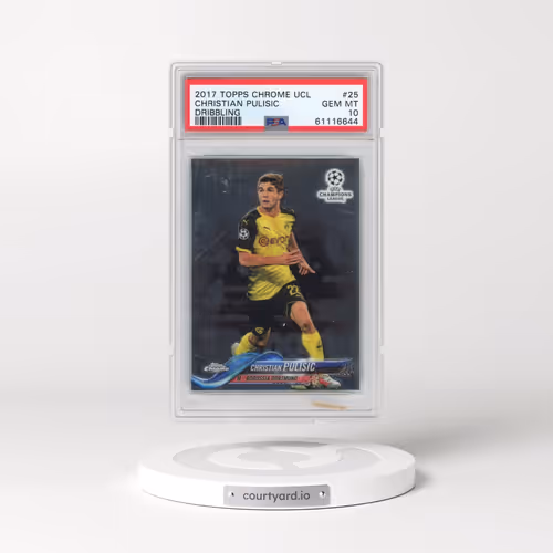 2017 Topps Chrome UEFA Champions League #25 Christian Pulisic - Dribbling (PSA 10 GEM MINT)