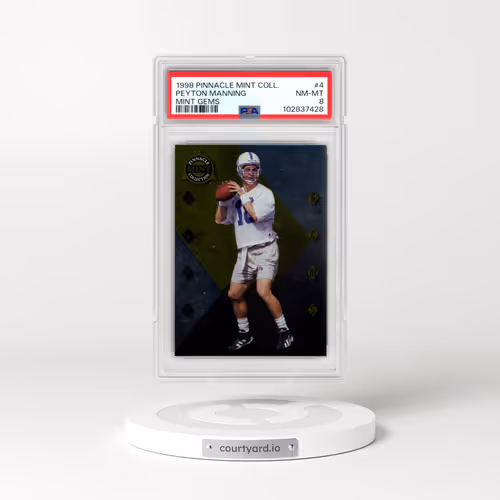 1998 Pinnacle Mint Collection Mint Gems #4 Peyton Manning (PSA 8 NM-MT)