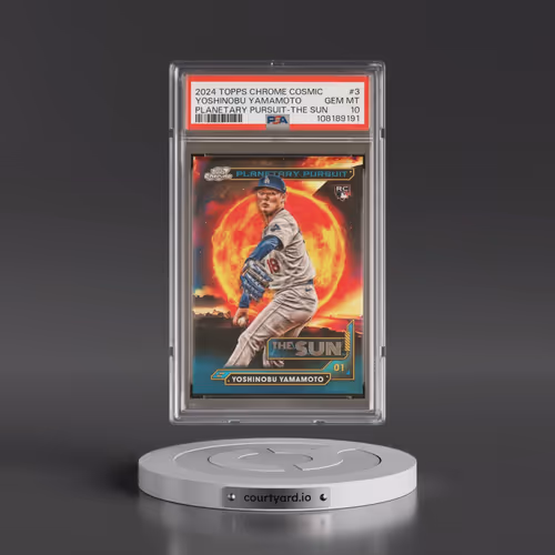 2024 Topps Chrome Cosmic Planetary Pursuit #3 Yoshinobu Yamamoto - The Sun (PSA 10 GEM MINT)
