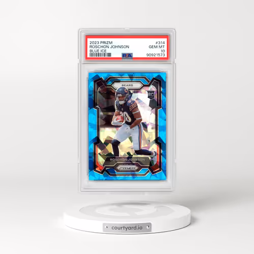 2023 Panini Prizm #314 Roschon Johnson - Blue Ice (PSA 10 GEM MINT)