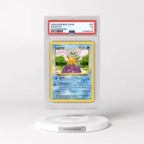 1999 Pokémon Game #63 Squirtle - Shadowless (PSA 5 EX)