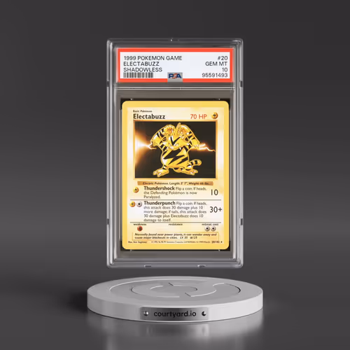 1999 Pokémon Game #20 Electabuzz - Shadowless (PSA 10 GEM MINT)
