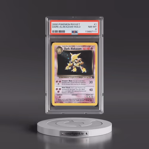 2000 Pokémon Rocket #1 Dark Alakazam - Holo (PSA 8 NM-MT)