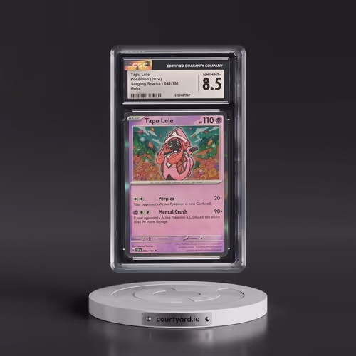 2024 Surging Sparks - SSP EN #092/191 Tapu Lele - Holo (CGC 8.5 NM-MT+)