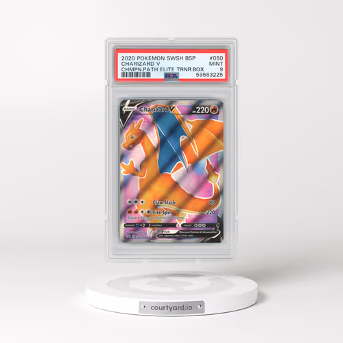 2020 Pokémon Swsh Black Star Promo #050 Charizard V - Holo Champion's Path Elite Trainer Box (PSA 9