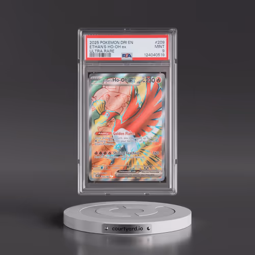 2025 Pokémon Dri EN-Destined Rivals #209 Ethan's HO-Oh EX - Holo Ultra Rare (PSA 9 MINT)