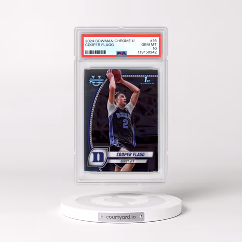2024 Bowman Chrome University #16 Cooper Flagg (PSA 10 GEM MINT)