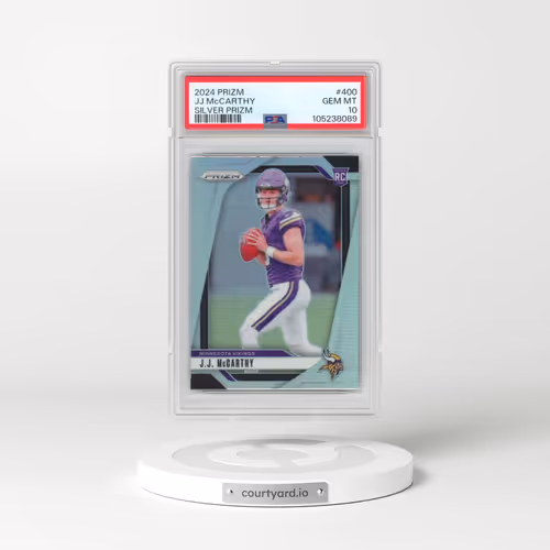 2024 Panini Prizm #400 JJ McCarthy - Silver Prizm (PSA 10 GEM MINT)
