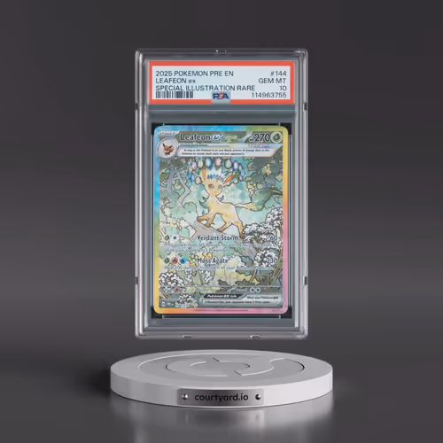 2025 Pokémon Pre EN-Prismatic Evolutions #144 Leafeon EX - Holo Special Illustration Rare (PSA 10 GE