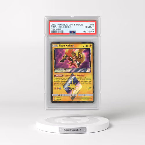 2019 Pokémon Sun & Moon Team Up #51 Tapu Koko - Holo (PSA 10 GEM MINT)