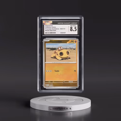 2025 Prismatic Evolutions - PRE EN #052/131 Hippopotas - Master Ball Holo (CGC 8.5 NM-MT+)
