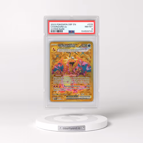 2023 Pokémon Obf EN-Obsidian Flames #228 Charizard EX - Holo Hyper Rare (PSA 8 NM-MT)