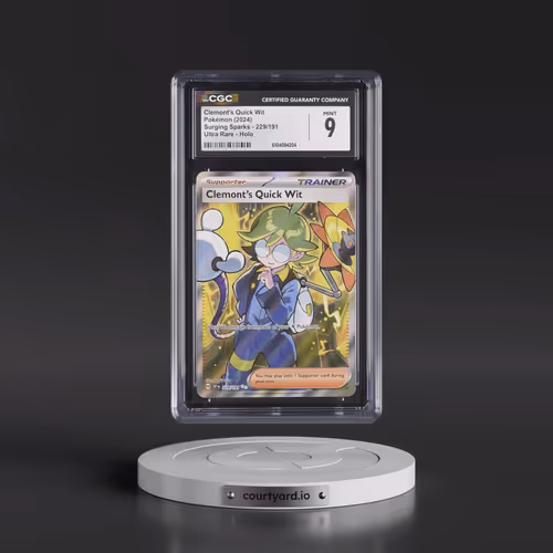 2024 Pokémon Ssp EN-Surging Sparks #229 Clemont's Quick Wit - Ultra Rare (CGC 9 MINT)