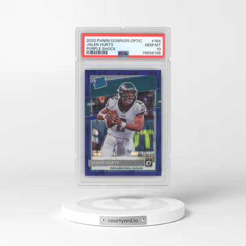 2020 Panini Donruss Optic #164 Jalen Hurts - Purple Shock (PSA 10 GEM MINT)