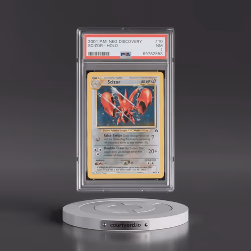 2001 Pokémon Neo Discovery #10 Scizor - Holo (PSA 7 NM)