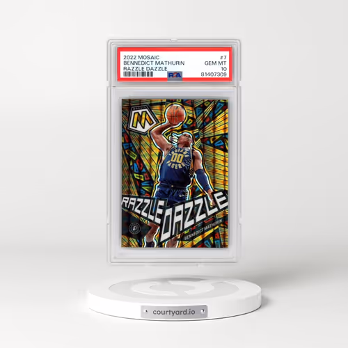 2022 Panini Mosaic Razzle Dazzle #7 Bennedict Mathurin (PSA 10 GEM MINT)