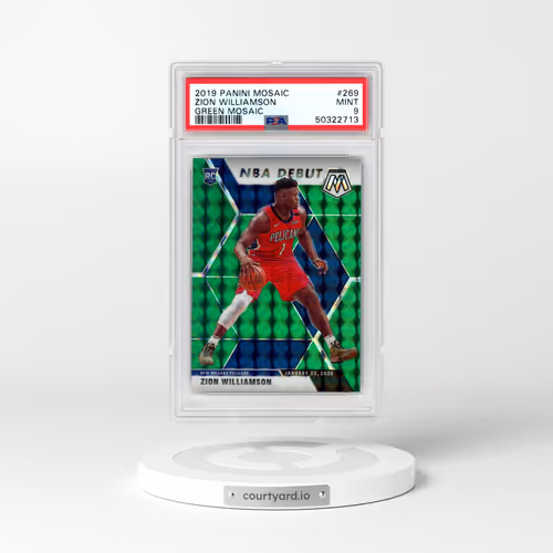 2019 Panini Mosaic #269 Zion Williamson - Green Mosaic (PSA 9 MINT)